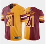 Men's Washington Football Team #21 Sean Taylor Red V Yellow  Peace Split 2022 Vapor Untouchable Limited Jersey