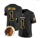 Men's Washington Redskins #1 Jahan Dotson 2023 F.U.S.E Olive Black Gold Nike Limited Jersey