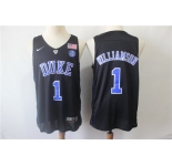 Duke Blue Devils #1 Zion Williamson Black College Basketball Jersey