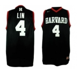 Harvard University #4 Jeremy Lin Black Swingman Jerseys