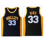 High School #33 Larry Bird Black Springs Valley  Stitched Basketball Jersey