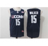 Huskies #15 Kemba Walker Blue Basketball Stitched NCAA Jersey