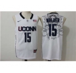 Huskies #15 Kemba Walker White Basketball Stitched NCAA Jersey