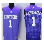 Kentucky Wildcats #1 Skal Labissiere Blue Basketball Stitched NCAA Jersey