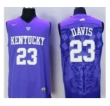 Kentucky Wildcats #23 Anthony Davis Blue Basketball Stitched NCAA Jersey