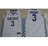 Kentucky Wildcats #3 Edrice Adebayo White Basketball  Stitched NCAA Jersey