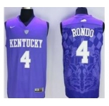 Kentucky Wildcats #4 Rajon Rondo Blue Basketball Stitched NCAA Jersey