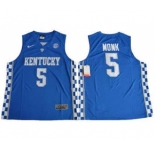 Kentucky Wildcats #5 Malik Monk Royal Blue Basketball Stitched NCAA Jersey