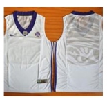 LSU Tigers Blank White Basketball Stitched NCAA Jersey