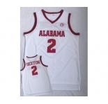Men's Alabama Crimson Tide #2 Collin Sexton White College Basketball Jersey