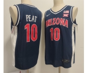 Men's Arizona Wildcats #10 Koa Peat Navy Stitched Jersey