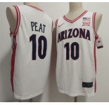 Men's Arizona Wildcats #10 Koa Peat White Stitched Jersey