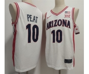 Men's Arizona Wildcats #10 Koa Peat White Stitched Jersey
