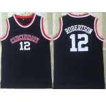 Men's Cincinnati Bearcats #12 Oscar Robertson Black College Basketball Retro Swingman Stitched NCAA Jersey