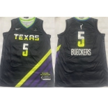 Men's Dallas Wings #5 Paige Bueckers Black Stitched Basketball Jersey