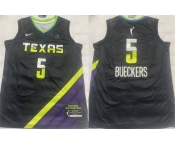 Men's Dallas Wings #5 Paige Bueckers Black Stitched Basketball Jersey