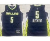 Men's Dallas Wings #5 Paige Bueckers Navy Stitched Basketball Jerseys