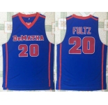 Men's DeMatha Catholic High School #20 Markelle Fultz Royal Blue Retro Swingman Stitched Basketball Jersey