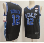 Men's Duke Blue Devils #12 Cameron Boozer Black Stitched Basketball Jersey