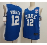 Men's Duke Blue Devils #12 Cameron Boozer Blue Stitched Basketball Jersey
