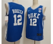 Men's Duke Blue Devils #12 Cameron Boozer Blue Stitched Basketball Jersey
