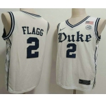 Men's Duke Blue Devils #2 Cooper Flagg White Alternate College Basketball Jersey