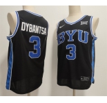 Men's Duke Blue Devils #3 AJ Dybantsa Black Stitched Basketball Jersey