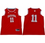 Men's Hoosiers #11 Isiah Thomas Red Big 10 Patch Stitched College Basketball Jersey