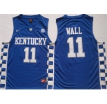 Men's Kentucky Wildcats #11 John Wall Blue Stitched Jersey