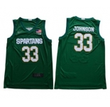 Men's Michigan State Spartans #33 Magic Johnson Green 2019 Stitched College Basketball Jersey
