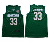 Men's Michigan State Spartans #33 Magic Johnson Green 2019 Stitched College Basketball Jersey