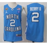 Men's North Carolina Tar Heels #2 Joel Berry II Light Blue Final Four Patch College Basketball 2017 Brand Jordan Swingman Stitched NCAA Jersey