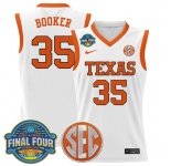 Men's Texas Longhorns #35 Madison Booker White 2025 Sec Women’s Final Four Patch Stitched Basketball Jersey