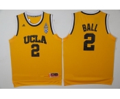 Men's UCLA Bruins #2 Lonzo Ball Yellow College Basketball 2017 adidas Swingman Stitched NCAA Jersey