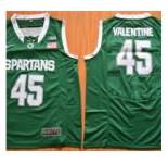 Michigan State Spartans #45 Denzel Valentine Green Basketball Stitched NCAA Jersey