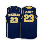 Michigan Wolverines #23 Caris Levert Basketball blue Jersey