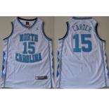 North Carolina #15 Vince Carter White College Basketball Jersey