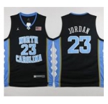 North Carolina #23 Michael Jordan Black Basketball Stitched NCAA Jersey