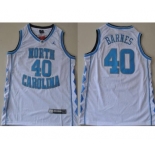 North Carolina #40 Tar Heels Harrison Barnes White College Basketball Jersey
