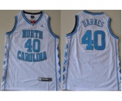 North Carolina #40 Tar Heels Harrison Barnes White College Basketball Jersey