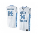 North Carolina Tar Heels #14 Brandon Robinson White College Basketball Jersey