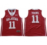 Oklahoma Sooners #11 Trae Young Red Basketball New XII Stitched NCAA Jersey