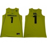 Oregon Ducks #1 Bol Bol Yellow Limited Stitched College Basketball Jersey