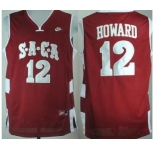 SACA High School Dwight Howard #12 Red Basketball Jersey