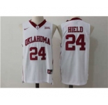 Sooners #24 Buddy Hield White Basketball New XII Stitched NCAA Jersey