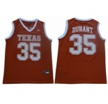 Texas Longhorns #35 Kevin Durant Orange Stitched College Basketball Jersey