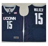 UConn Huskies #15 Kemba Walker Navy Blue Basketball Stitched NCAA Jersey