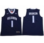 Villanova Wildcats #1 Jalen Brunson Navy Blue V Neck Stitched NCAA Basketball Jersey