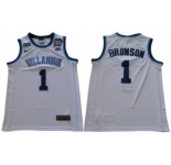 Villanova Wildcats #1 Jalen Brunson White Stitched NCAA Basketball Jersey