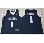 Villanova Wildcats #1 Kyle Lowry Navy Blue Basketball Stitched NCAA Jersey